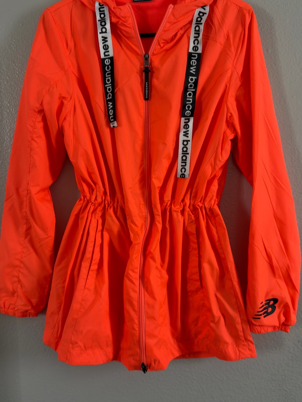 New Balance Bright Orange Hooded Kids' Windbreaker